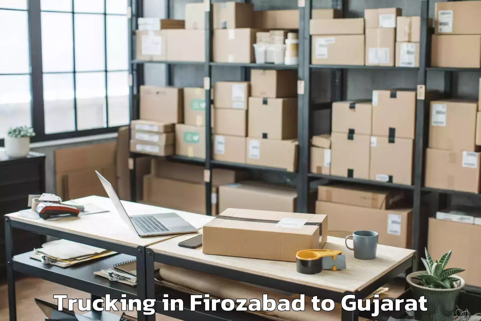 Quality Firozabad to Plastindia International Unive Trucking